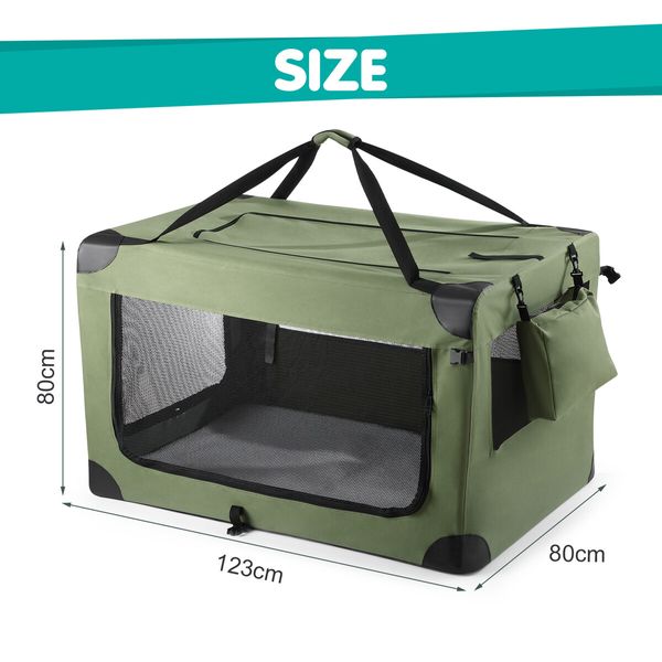 Dog Cat Pet Soft Crate Cage Kennel Carrier Rabbit Puppy Travel Car Carry Bag Whelping Box Indoor Outdoor Collapsible Portable 4XL