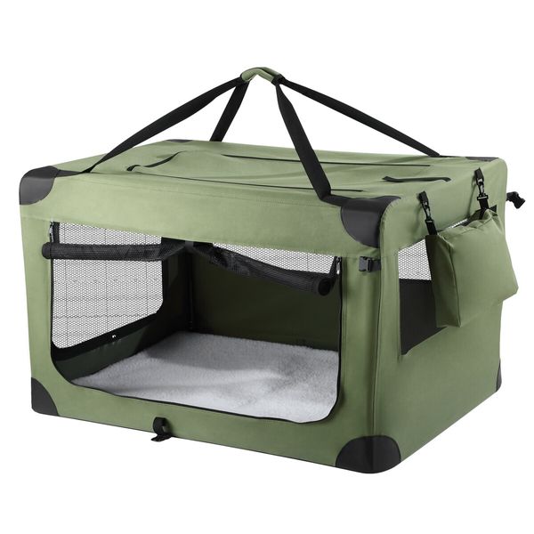 Dog Cat Pet Soft Crate Cage Kennel Carrier Rabbit Puppy Travel Car Carry Bag Whelping Box Indoor Outdoor Collapsible Portable 4XL