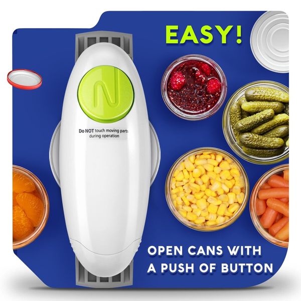 Electric Jar Opener High Torque Automatic Bottle Lid Opener for Weak Arthritic Hands Auto-Off Function Powerful Opener