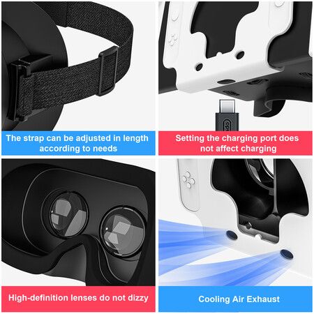 For Nintendo Switch OLED VR Headset Glasses 3D Virtual Reality Movies Gaming NS Headband Glasses fo Nintendo Switch Game Console