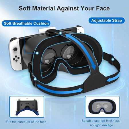 For Nintendo Switch OLED VR Headset Glasses 3D Virtual Reality Movies Gaming NS Headband Glasses fo Nintendo Switch Game Console