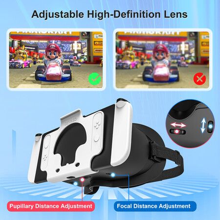 For Nintendo Switch OLED VR Headset Glasses 3D Virtual Reality Movies Gaming NS Headband Glasses fo Nintendo Switch Game Console