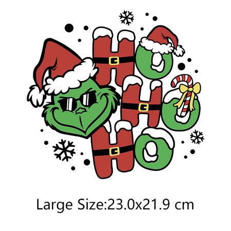 3 Pcs Christmas Iron on Patches on Transfers on Decal Unique Christmas Iron on Transfer Sticker Xmas Patches for T-Shirts Clothing Bags DIY Decoration