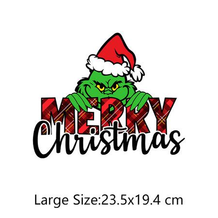 3 Pcs Christmas Iron on Patches on Transfers on Decal Unique Christmas Iron on Transfer Sticker Xmas Patches for T-Shirts Clothing Bags DIY Decoration