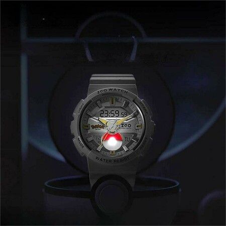 Anime Watch Pikachu Kids Watch Pokemon Series New Student High End Electronic Watch Gifts for Boys and Girls Col.Black