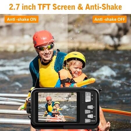 Waterproof Camera 30 MP Full HD 1080P Video Recorder 16X Zoom Selfie Dual Screens Digital Camera