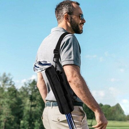 Lightweight Portable Golf Club Bag, Mini Sunday Bag for 5 Clubs with Adjustable Shoulder Straps