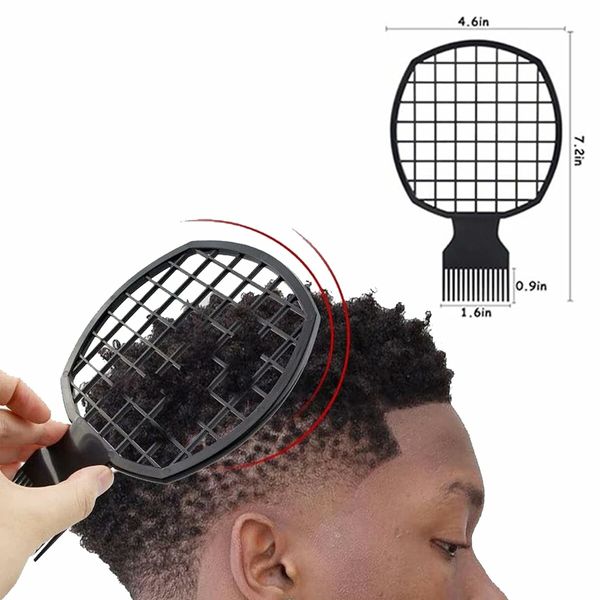 2Pcs Twist Combs, Hair Sponge Brush Upgraded Twist Comb, Better Than Hair Sponge for Men Women Curls(Black)