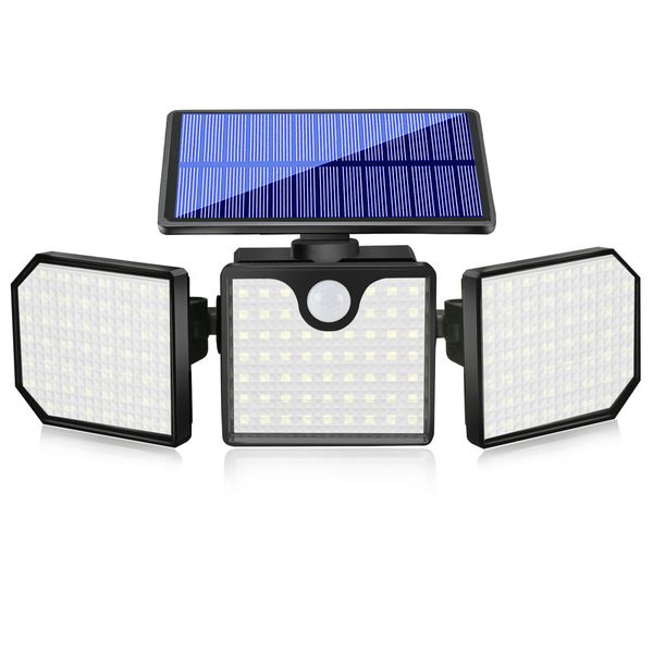 Solar Motion Sensor Light  LED Solar Lighting Wall & Warning Light Flashing Cyclically Waterproof for Outdoor Courtyards Hallways Pools