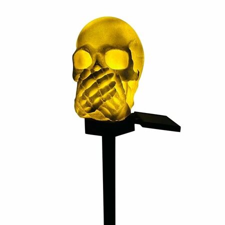 Halloween Skull Pathway Lights, Garden Stake Lights Halloween Outdoor Decorations, Waterproof  3D LED Skull Halloween Decor for Yard Porch Lawn Pathway Garden