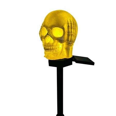 Halloween Skull Pathway Lights, Garden Stake Lights Halloween Outdoor Decorations, Waterproof  3D LED Skull Halloween Decor for Yard Porch Lawn Pathway Garden