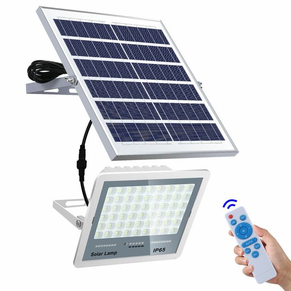 Solar Flood Street Light 216 LED Sensor Outdoor Garden Floodlight Remote Security Wall Lamp Outside Waterproof Yard Driveway Patio Parking Lot 200W