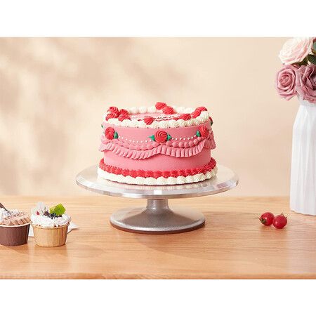 Aluminium Alloy Revolving Cake Stand 12 Inch Rotating Cake Turntable for Cake, Cupcake Decorating Supplies