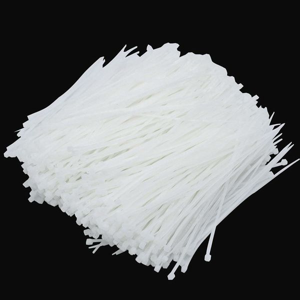 Self Locking Wire Cable Zip, 1000 Pcs Tie Fasten Wrap 6 Inch Nylon Zip Tie By Magicorange (3X150mm, White)