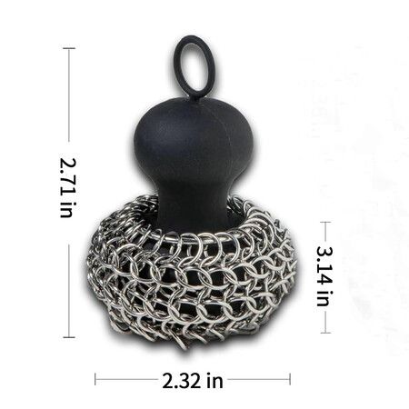 Cast Iron Scrubber for Cleaning Kit of Cast Iron Pan/Pan/Plate Steel Wool Scrubber