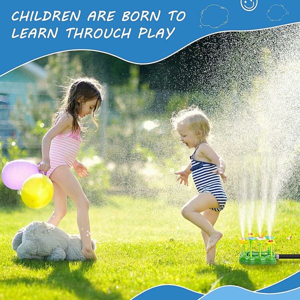 Three Light Modes Flower Sprinkler for Kids Sprinklers for Yard Kids and Toddlers