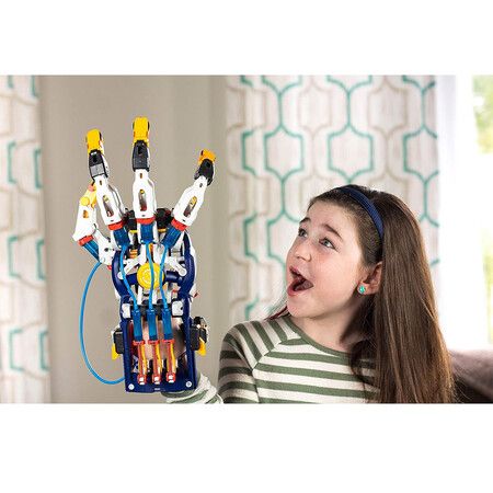 Mega Cyborg Hand STEM Experiment Kit, Build Your Own GIANT Hydraulic Hand, Learn Hydraulic and Pneumatic Systems