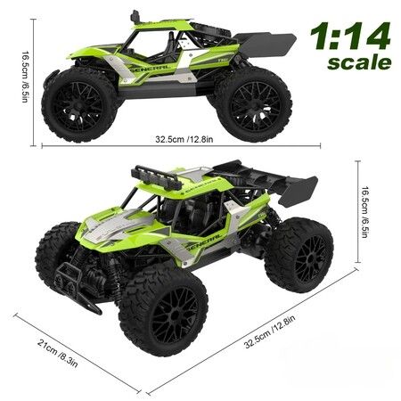 Remote Control Toy Car for Kids, High Speed ,RC Car, Rock Crawler Toys (Green)