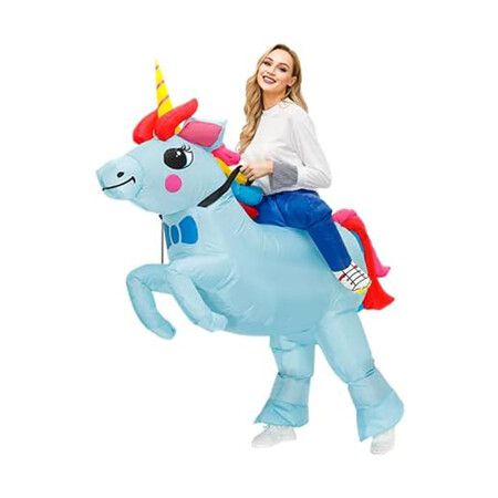 Halloween Inflatable Costumes, Unicorn Costume for Adults, Halloween Costume for Adults, Blow Up Costumes(150-190 CM)