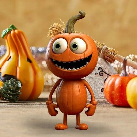 Halloween Pumpkins Doll, Garden Squash Decoration Statue Desktop Decoration