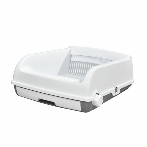 Cat Litter Tray Box Kitty Enclosed Large Pet Toilet Top Entry Furniture Removable Covered Hooded Plastic With Tray Scoop