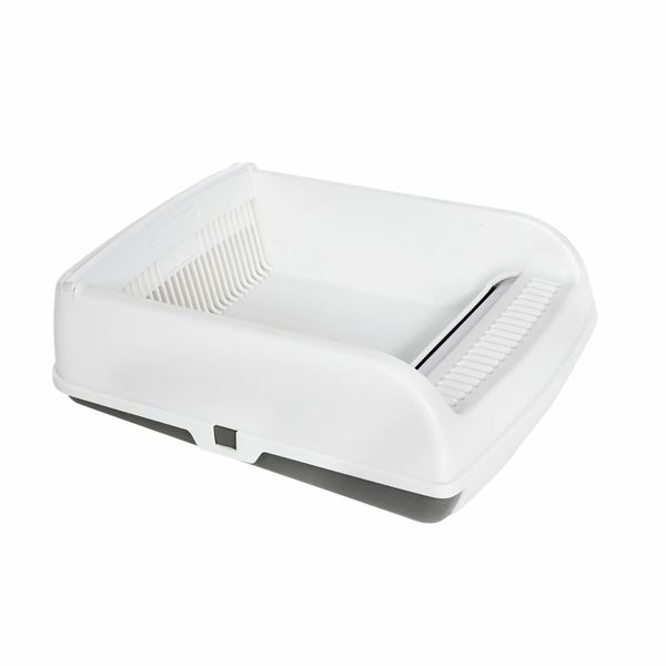 Cat Litter Tray Box Kitty Enclosed Large Pet Toilet Top Entry Furniture Removable Covered Hooded Plastic With Tray Scoop