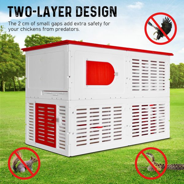 Chicken Run Coop Bird Cage Pet Enclosure Cat Duck House Rabbit Hutch Nesting Box Hen Fence Bunny Chook Backyard Outdoor