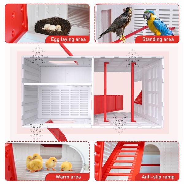 Chicken Run Coop Bird Cage Pet Enclosure Cat Duck House Rabbit Hutch Nesting Box Hen Fence Bunny Chook Backyard Outdoor