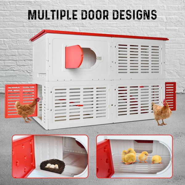 Chicken Run Coop Bird Cage Pet Enclosure Cat Duck House Rabbit Hutch Nesting Box Hen Fence Bunny Chook Backyard Outdoor