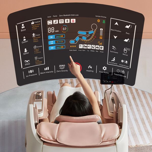 Full Body Massage Chair Massaging Machine Foot Back Massager Deep Tissue Shiatsu Neck Leg Head Relax 4D Home Recliner Aroma Therapy