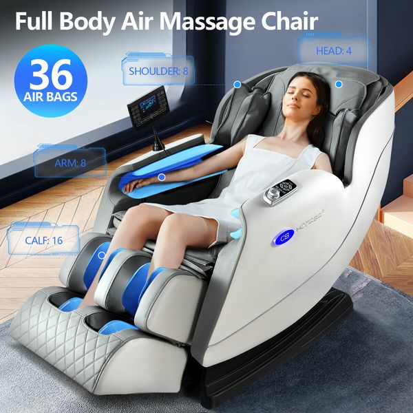 Full Body Massage Chair Massager Therapy Massaging Machine Shiatsu Spa Deep Tissue Relax Foot Back Neck Leg Shoulder Head Home Recliner