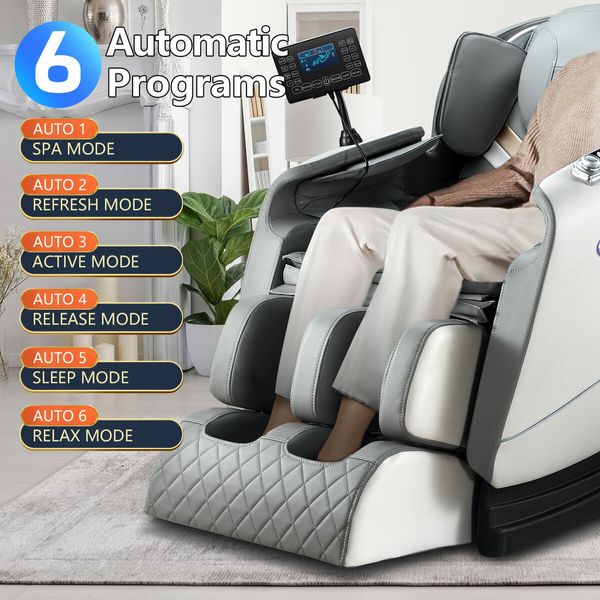 Full Body Massage Chair Massager Therapy Massaging Machine Shiatsu Spa Deep Tissue Relax Foot Back Neck Leg Shoulder Head Home Recliner