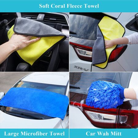 Car Wash Cleaning detailing Kit 33Pcs High Power Portable Car Vacuum Cleaning Kit Foam Buffing Pads Drill Brush Polishing Kit