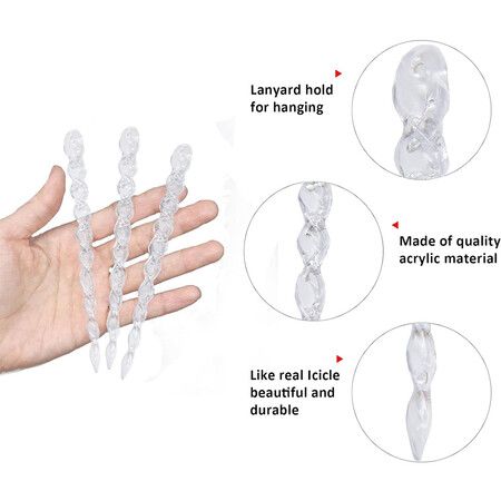 12 pcs icicles Ornament Christmas Tree Ornaments Set and  10CM Crystal Thread Christmas Decoration