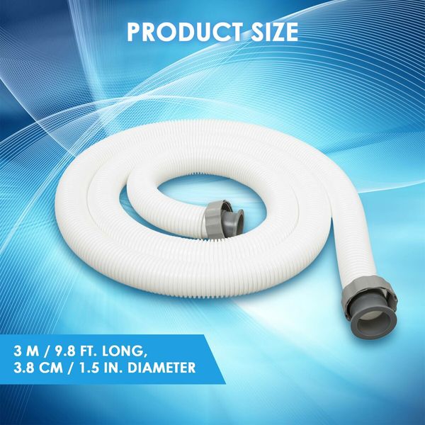 Bestway Swimming Pool Pump Hose Pipe Sand Filter Cartridge 3m x 38mm Diameter