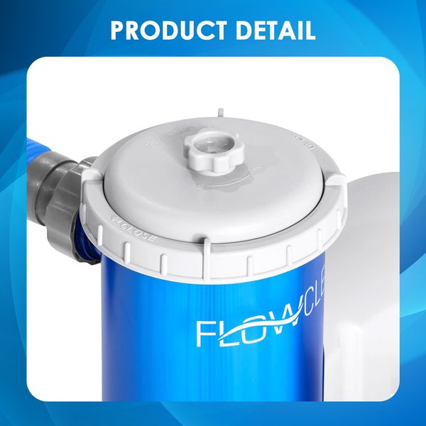 Bestway Filter Pump for Swimming Pool Cleaner Equipment Transparent 1500gal 58675 Flowclear