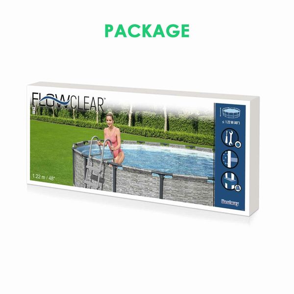 Bestway Ladder Above Ground Swimming Pool Steps Stairs for 1.22m Wall Height