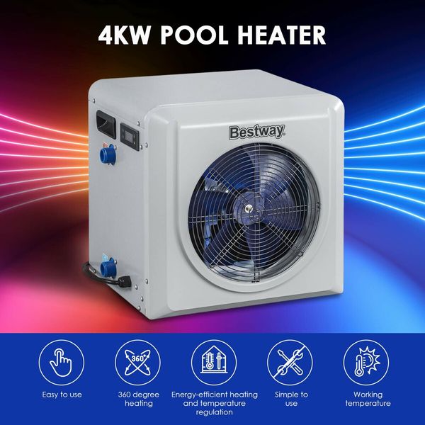 Bestway Pool Heater 4KW Above Ground Flowclear Water Temperature Heating Equipment Fish Pond