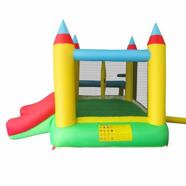 Jumping Castle Bouncer 4 In 1 Inflatable Bounce House Air Blower Kids Basketball Toy Ocean Ball Park Slide Trampoline Outdoor Playground Station Kidbot