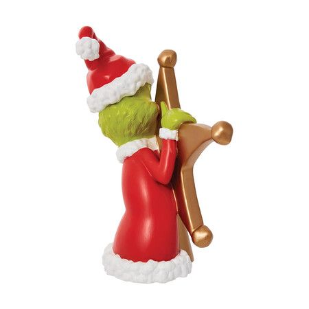 The Grinch Hiding Behind Star Sculpted Christmas Tree Hanging Ornaments,  3.5 Inch,  Multicolor