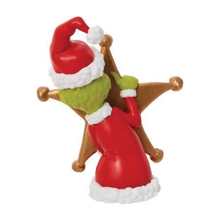 The Grinch Hiding Behind Star Sculpted Christmas Tree Hanging Ornaments,  3.5 Inch,  Multicolor