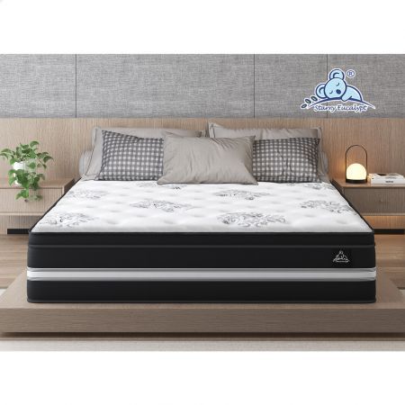 STARRY EUCALYPT Mattress Pocket Spring Queen Size Latex Euro Top 34cm Bethany