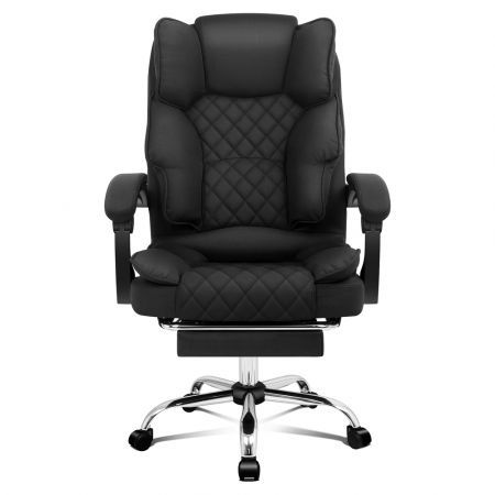 ALFORDSON Office Chair Footrest Executive Fabric Black