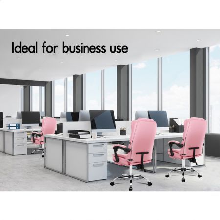 ALFORDSON Massage Office Chair Executive Fabric Seat Gaming Computer Racer Fabric Grey