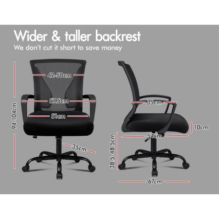 ALFORDSON Mesh Office Chair Executive Tilt Fabric Seat Gaming Racing Computer