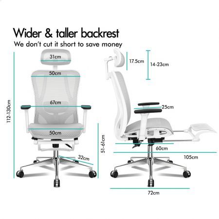 ALFORDSON Ergonomic Office Chair Executive Mesh Seat Gaming Work Computer