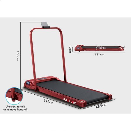 BLACK LORD Treadmill Electric Walking Pad Home Office Gym Fitness Foldable