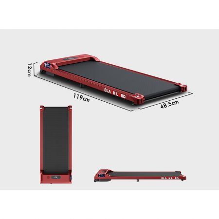 BLACK LORD Treadmill Electric Walking Pad Home Office Gym Fitness Remote Control Red