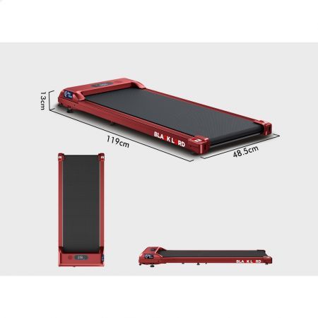 BLACK LORD Treadmill Electric Walking Pad Home Office Gym Fitness Remote Control Red