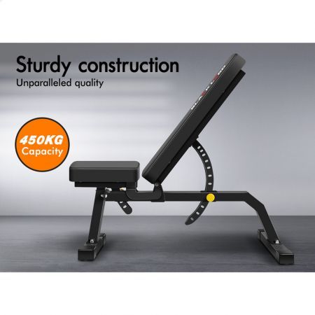 BLACK LORD Commercial Weight Bench Flat Incline Press Sit-up Fitness Home Gym